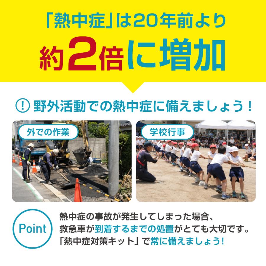【防災士×災害備蓄管理士 監修】熱中症対策キット バッグ付き 夏用 熱中対策セット 工事現場 スポーツ レジャー 対策 応急処置セット 屋外作業 熱中対策グッズ |  | 04