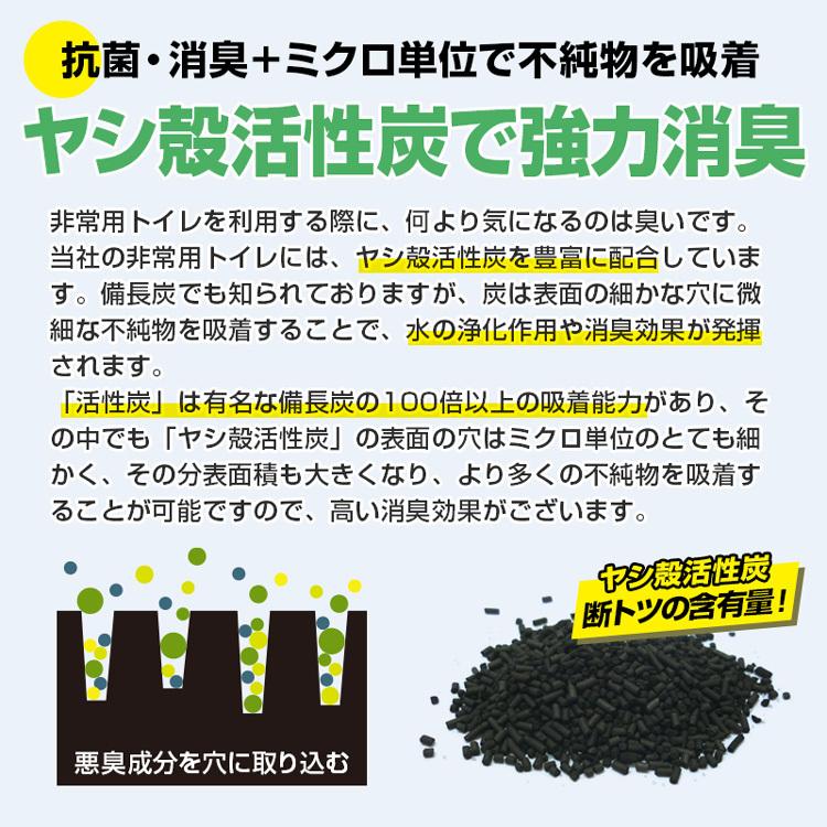 送料無料！15年保存！防臭&抗菌で安心「BR-966サッと固まる非常用トイレ100回分(アルミパック凝固剤100個+汚物袋100袋付き+持運び袋10袋)」｜brain8｜11