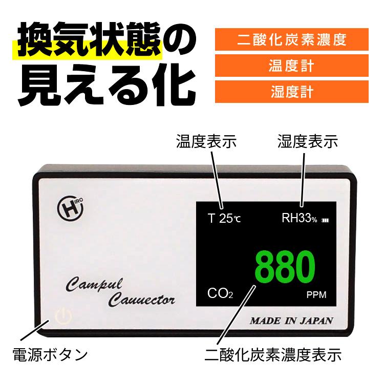HCOM-JPCO2-001  日本製CO2高感度密度計 デンサトメーター  CO2 メーターモニター 二酸化炭素濃度測定器 |  | 02