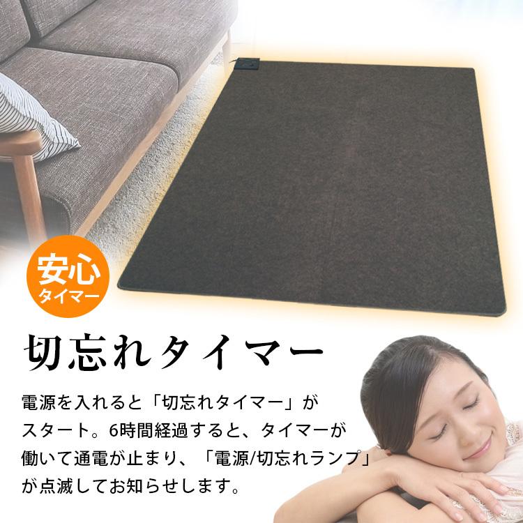 送料無料！　TEKNOS ホットカーペット 2畳用　本体176×176cm  TWA-2000B (すべり止め加工)　電気カーペット ダニ退治　片面暖房面積切替｜brain8｜05