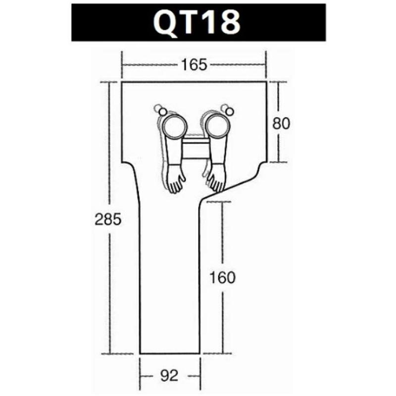 アスベスト処理用 グローブバッグ QT18 10枚入 パイプ径35〜45cm横パイプ用グローブバック 石綿除去 |  | 01