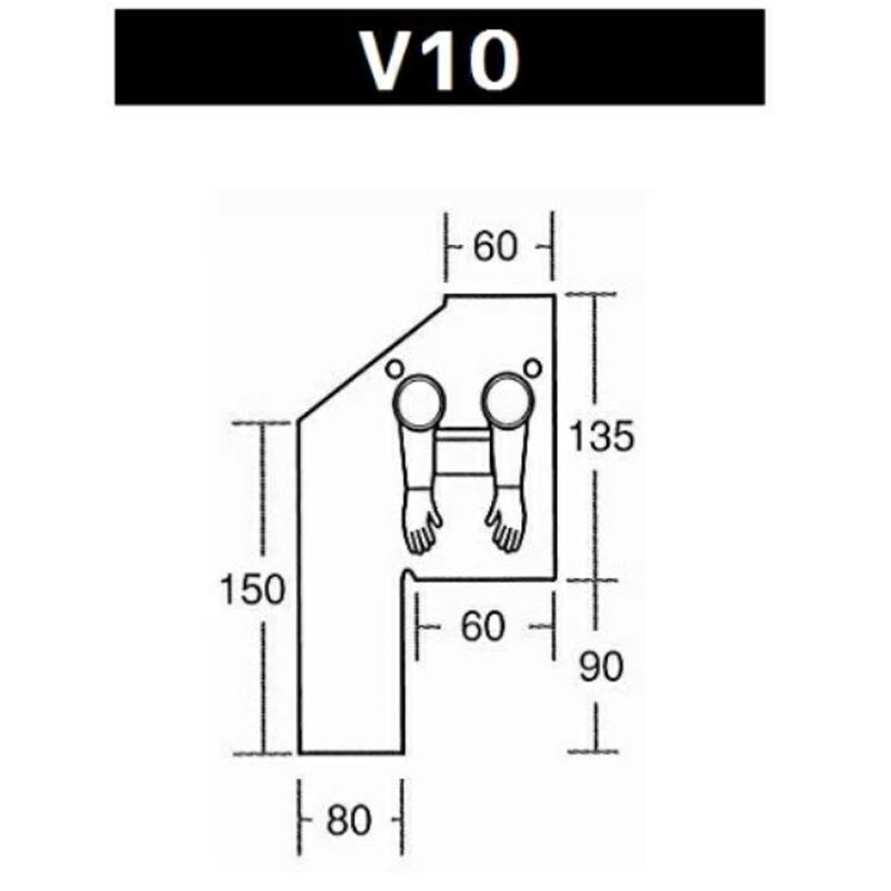 アスベスト処理用 グローブバッグ V10 20枚入 パイプ径25cm以下縦パイプ用 石綿除去 アスベスト除去 |  | 01