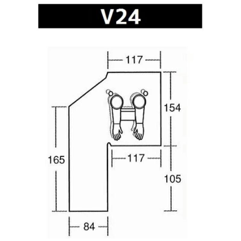 アスベスト処理用 グローブバッグ V24 15枚入 パイプ径25〜60cm 縦パイプ用 |  | 01