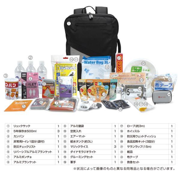 非常持ち出し袋 一人用 BR-100062 防災セット　多機能 防災リュックサック  避難 非常 防災グッズ リュック 充実のセット内容 | ブレイン | 07