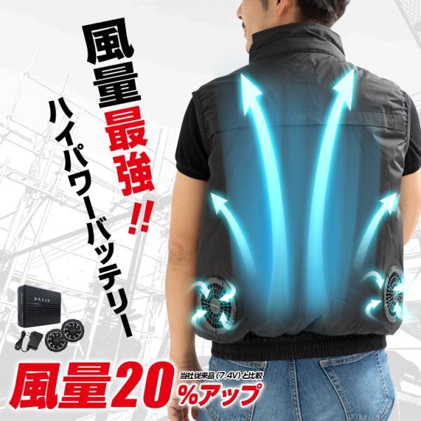 MESH-BR-1201 空調ベスト ブレイン 12V 胸スイッチ（フルハーネス対応）フルセット（ファン+バッテリー+充電器付) 裏地ゴールドチタン加工 | ブレイン | 01