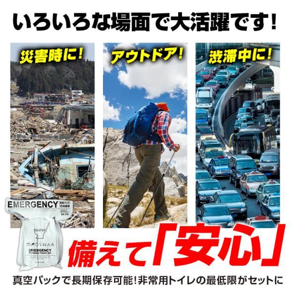 15年保存 真空パック簡易トイレセット30回分 BR-373  トイレットペーパー5個 凝固剤 30包 汚物処理袋30枚 持運び袋10枚 手袋×30枚 チェックリスト×1枚 |  | 08