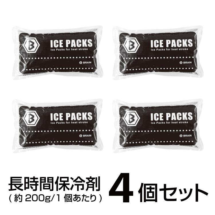 メール便で送料無料/ BRAIN　長時間保冷剤 200g×4個セット 長時間保冷 冷却 長持ち 繰り返し使用可 BR-548 | 