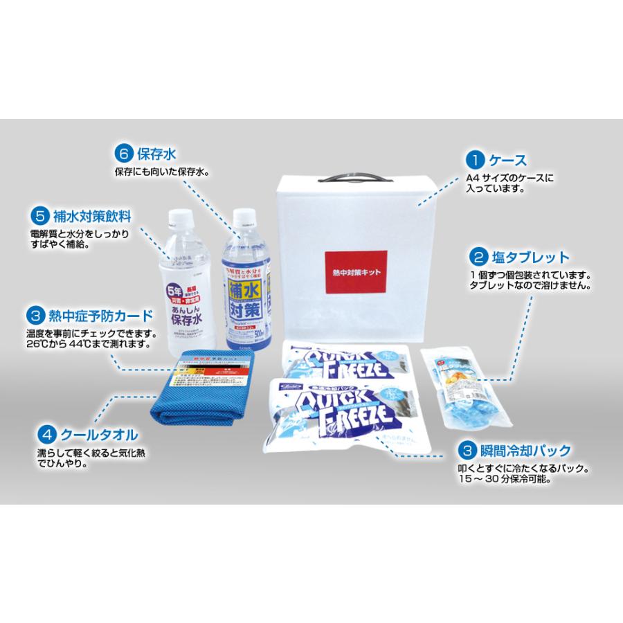 熱中症対策キット BR-560 熱中対策キットミニ MINI 熱中症対策グッズ 熱中症対策セット 熱中症対策応急キット 熱中症対策の義務化 | ブレイン | 02