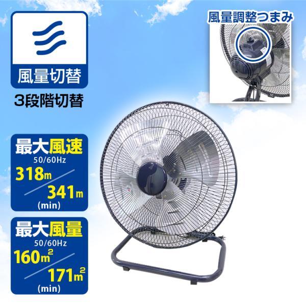 工場扇風機 45cm 床置き アルミ羽根 BR-564 首振り 風量3段階 工業用扇風機  工場扇 工業扇風機  大型扇風機 | ブレイン | 05