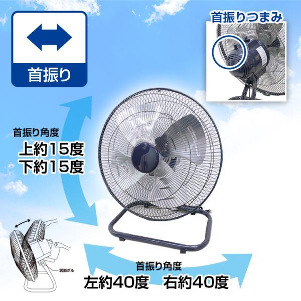 工場扇風機 45cm 床置き アルミ羽根 BR-564 首振り 風量3段階 工業用扇風機  工場扇 工業扇風機  大型扇風機 | ブレイン | 06