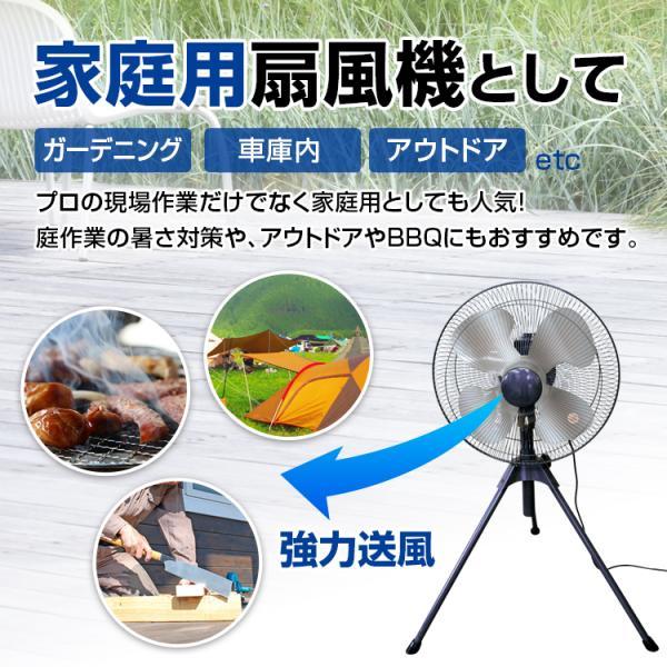 工場扇 45cm アルミ羽根 工業扇風機 BR-567 工場扇風機 三脚 スタンド首振り 熱気がこもる現場の空気循環に | ブレイン | 11