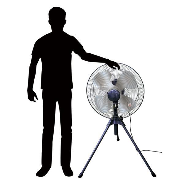 工場扇 45cm アルミ羽根 工業扇風機 BR-567 工場扇風機 三脚 スタンド首振り 熱気がこもる現場の空気循環に | ブレイン | 09