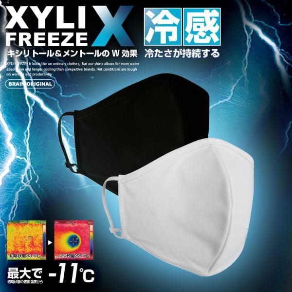 最大-11℃の冷感 キシリフリーズ クールマスク 夏の熱中対策に 繊維キシリトールとメントール配合でひんやり | 