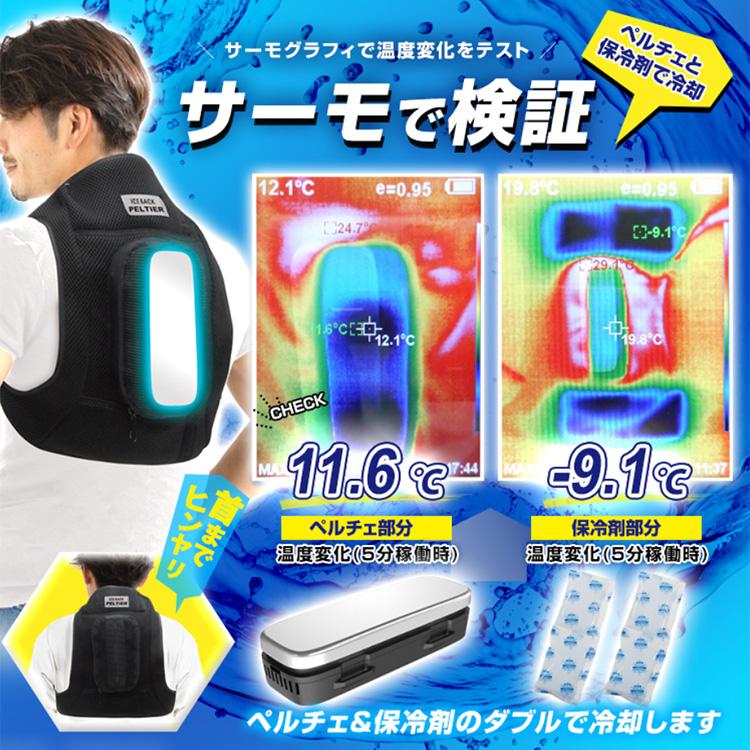BR-730 アイスバックペルチェ (保冷剤×2個付) (バッテリー別売) 熱中症対策グッズ 専用保冷剤とペルチェで背中と首を冷やす |  | 02