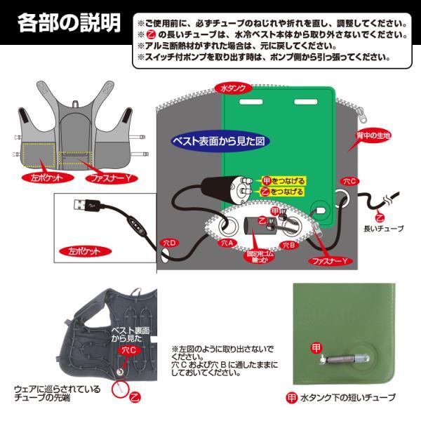 水冷ベスト専用 交換用ポンプ・ケーブルセット 水冷服 BR-864 スイッチ付ポンプ スプリング チューブ クリップ |  | 03
