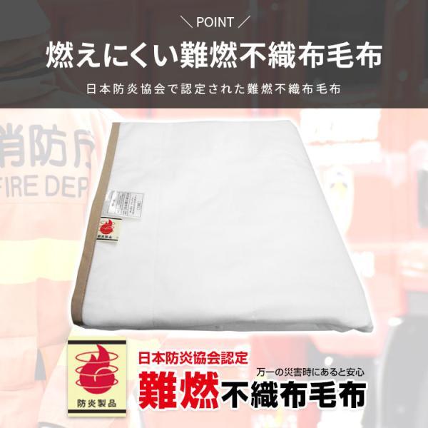 災害備蓄用 BR-944 真空パック 難燃 不織布 毛布 認定ラベル付 サイズ140×200cm 防災用 台風や地震などの自然災害時 避難時 |  | 02