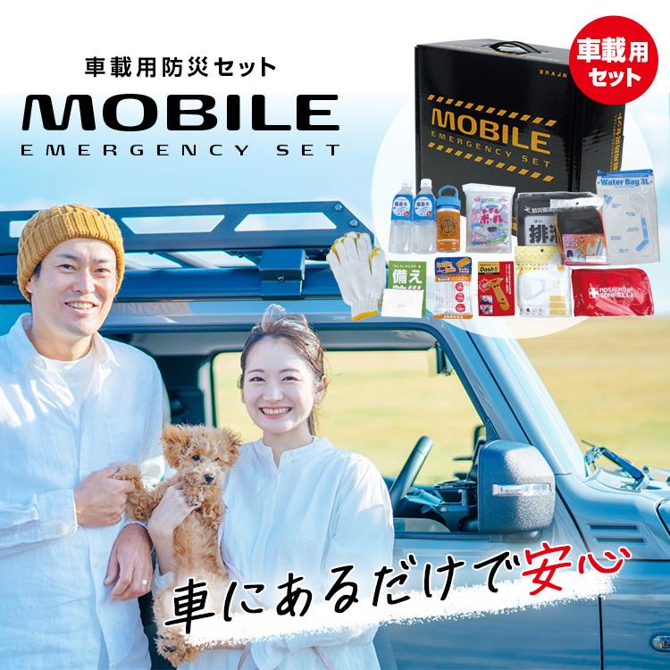 車載用 防災セット BR-960 大雪 豪雪 自然災害や交通渋滞に 車用の防災セット 脱出ハンマー 防寒 備蓄水など充実のセット内容 |  | 01