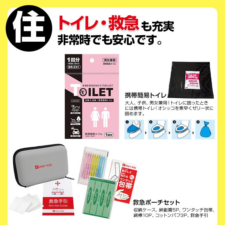エマージェンシーキット 防災18点セット BR-971 防災メーカーが厳選 非常用持ち出し袋 自然災害時の非常持出しセット ポーチタイプ | ブレイン | 09