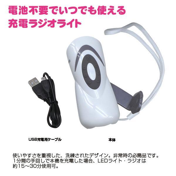 手回し充電ラジオライト BR-976 USB搭載 スマートフォンも充電可能 台風や地震などの自然災害時 避難時 キャンプ アウトドアに | ブレイン | 04