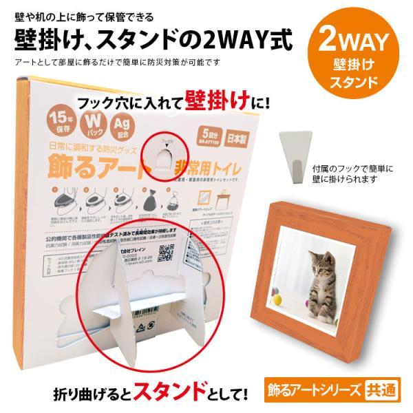 ブレイン 飾るアート防災4点セット+アートポスター ネコ 1枚 BR-ATT300