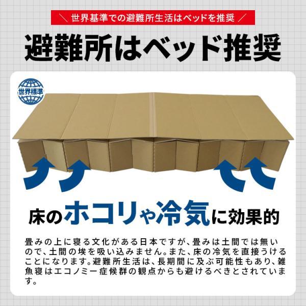 「防災安全協会認定 推奨マーク取得！」ブレイン ダンボール ジャバラベッド BR-DA100 災害用ベッド （日本製：実用新案登録済) 耐荷重がなんと！2650Kg!! | ブレイン | 03