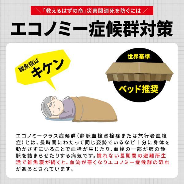 「防災安全協会認定 推奨マーク取得！」ブレイン ダンボール ジャバラベッド BR-DA100 災害用ベッド （日本製：実用新案登録済) 耐荷重がなんと！2650Kg!! | ブレイン | 04