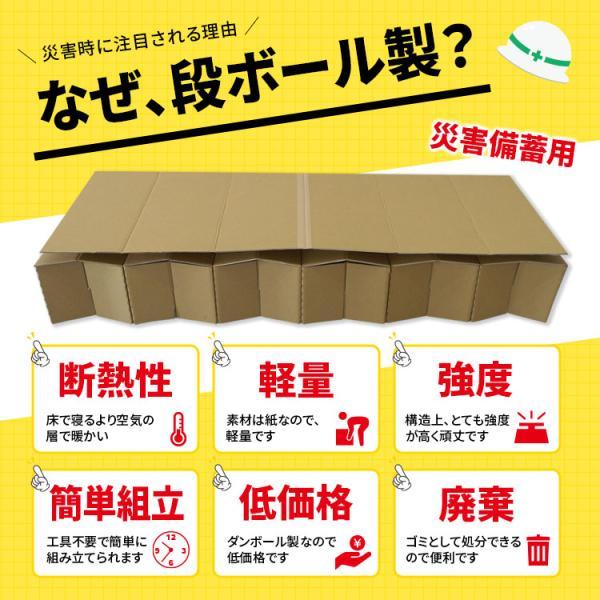 「防災安全協会認定 推奨マーク取得！」ブレイン ダンボール ジャバラベッド BR-DA100 災害用ベッド （日本製：実用新案登録済) 耐荷重がなんと！2650Kg!! | ブレイン | 05