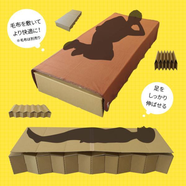 「防災安全協会認定 推奨マーク取得！」ブレイン ダンボール ジャバラベッド BR-DA100 災害用ベッド （日本製：実用新案登録済) 耐荷重がなんと！2650Kg!! | ブレイン | 10