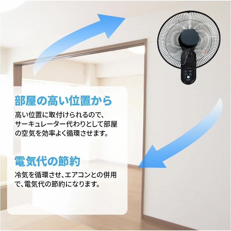 TEKNOS（テクノス） TEKNOS 30cm壁掛けフルリモコン扇風機 KI-W306RK