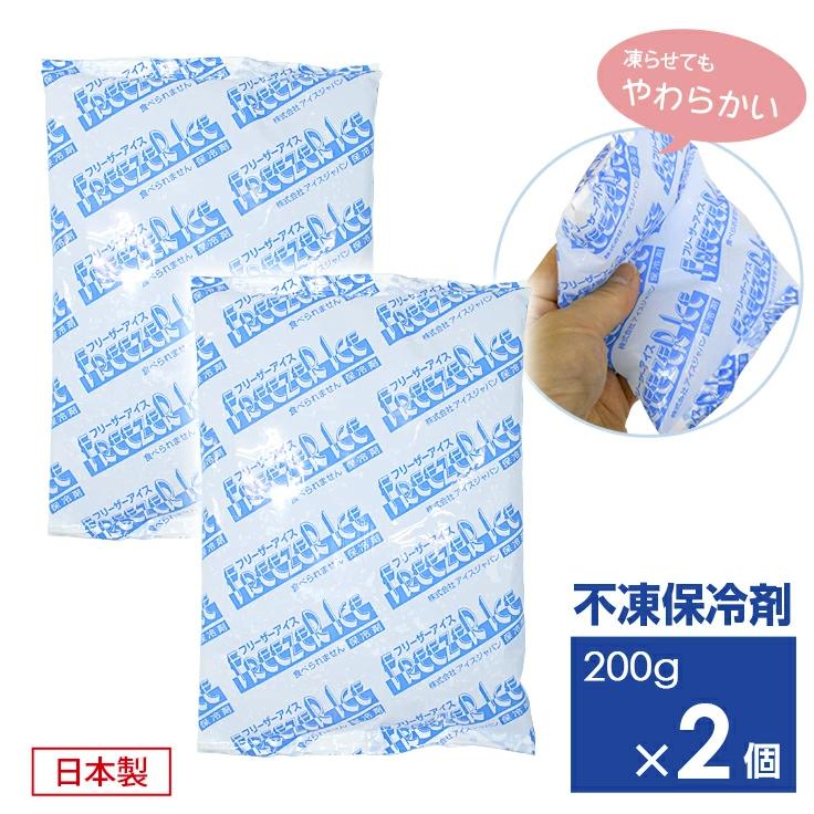 不凍保冷剤 カチコチにならない 2個セット 1個あたり約200g 約115×160mm ブレイン　（メール便で発送） | 