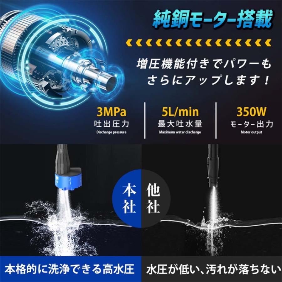 高圧洗浄機 コードレス 家庭用 業務用 充電式 24V 水圧アップ コードレスマキタ 高圧洗浄 ポータブル バケツ 小型 電動工具 大掃除 自吸式 洗車 壁掃除｜brainact-store｜07