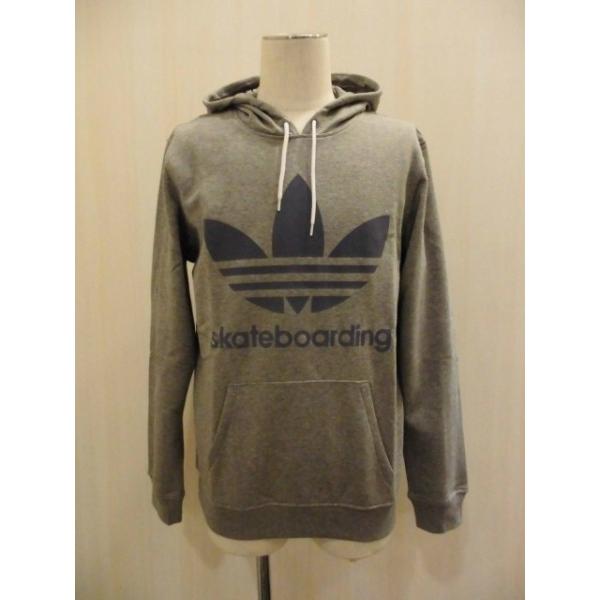 現金特価 Adidas Skateboarding トレフォイル ロゴ パーカー プルオーバー グレイ Ab7978 配送員設置送料無料 Mediquicklab Com
