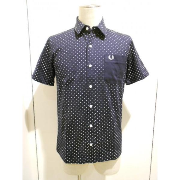 FRED PERRY（フレッドペリー)ドットプリント天竺シャツ (F1472/01)｜brains-mart