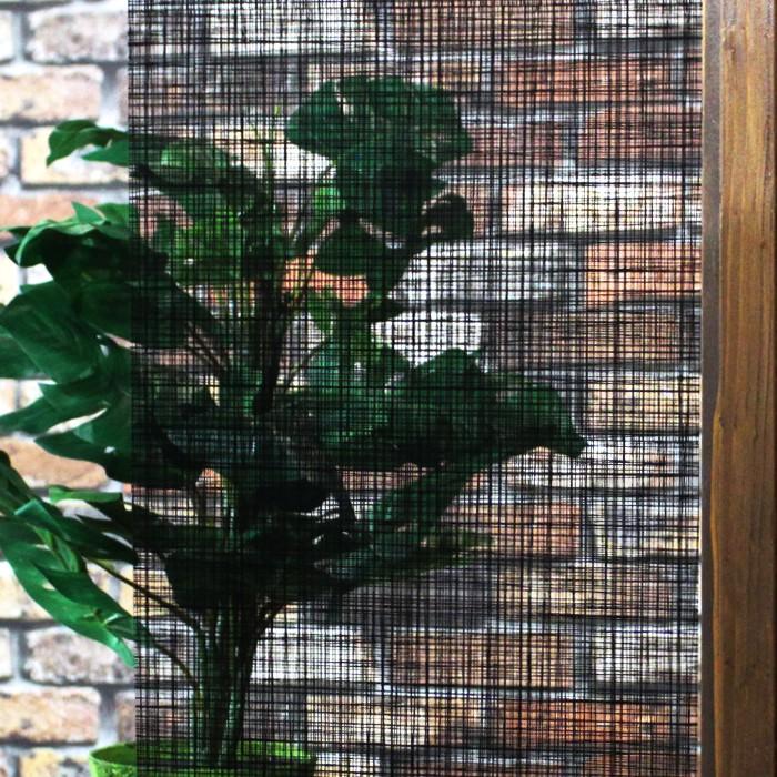 特価！フラックスブラック・デコ(黒リンネル柄) 123ｃm幅×30mロール箱売 窓ガラス フィルム 目隠し プライバシー 装飾 同梱不可 #D-FXB48 Roll 黒# | BRAINTEC | 02