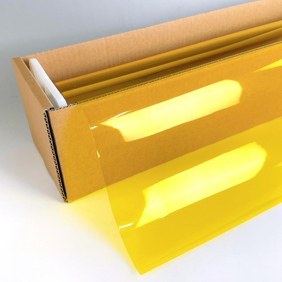 カリフォルニアイエロー(83%) 50cm幅×30mロール箱売 カーフィルム カラーフィルム(黄色) #黄STD80YL20 Roll# | BRAINTEC