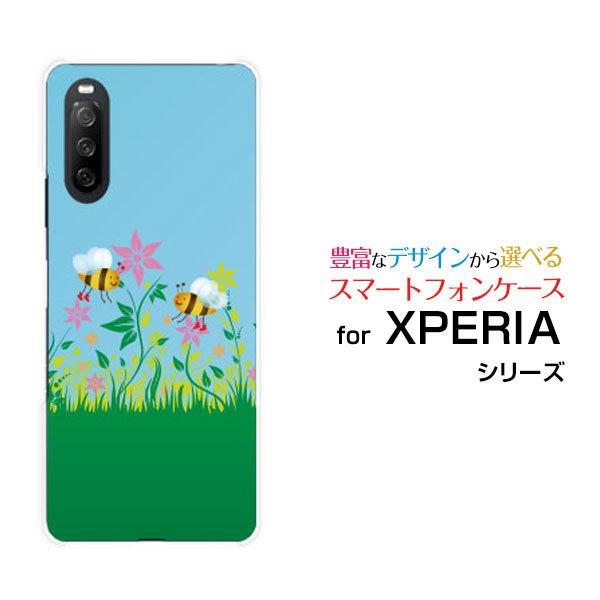 XPERIA 10 III Lite 楽天モバイル スマートフォンケース スマートフォンカバー ハードケース/ソフトケース 小物 花とミツバチ｜branch-berry