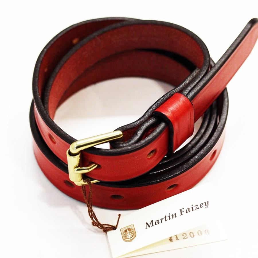 マーティンフェイジー MARTIN FAIZEY 3/4 ROLLER BUCKLE BELT（Red