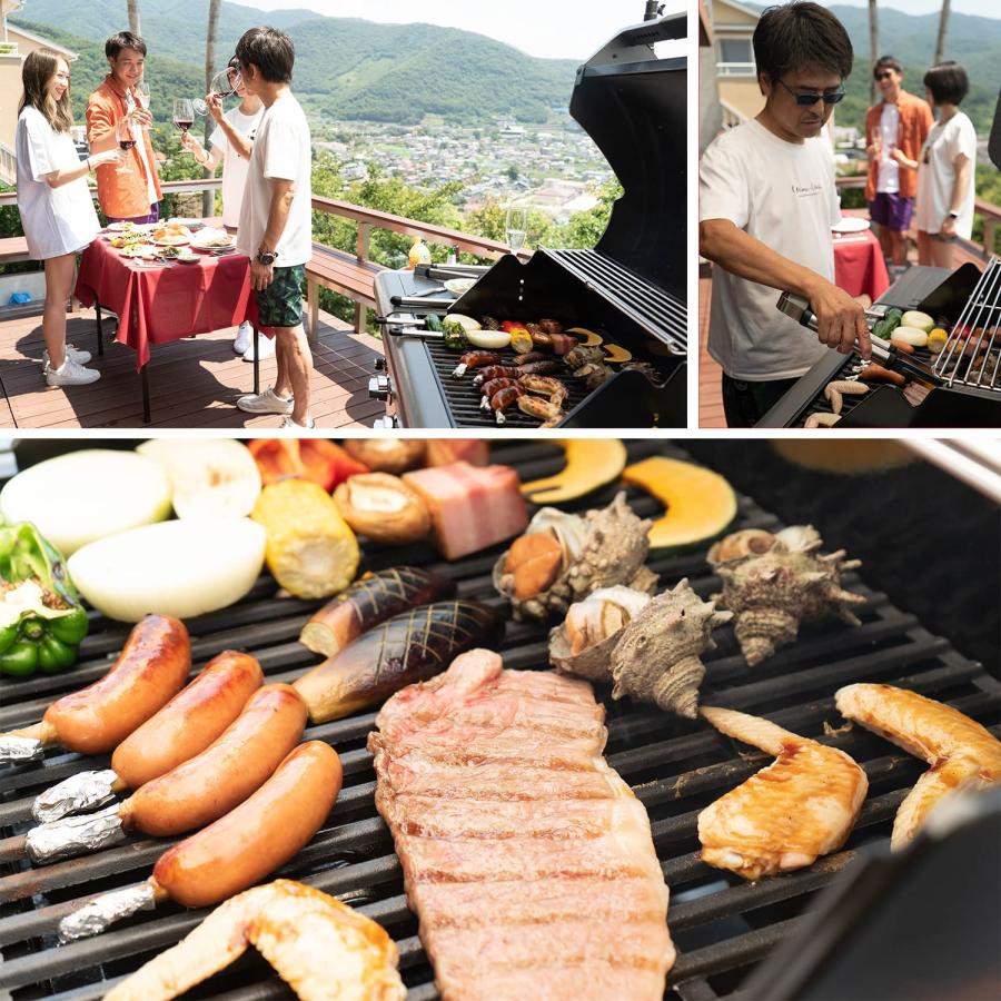 BranchGrill 中型 BBQガスグリル ER8803 5〜10人向け サイドテーブル