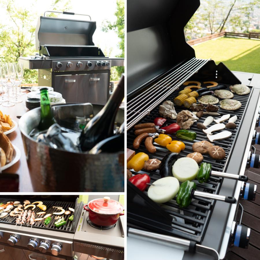 BranchGrill 大型 BBQガスグリル ER8806 6〜20人向け バーナーハンドル