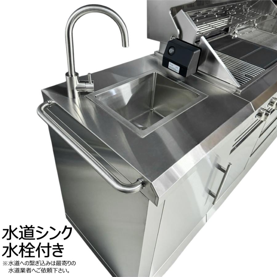 Branch Grill 大型 システムキッチン BBQガスグリル HG6006 水道シンク