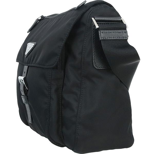 PRADA（プラダ） ショルダーバック Re-Nylon サフィアーノ ブラック