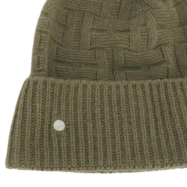 HERMES エルメス ロゴ ニット帽 Mサイズ ビーニー カーキ 1104 
