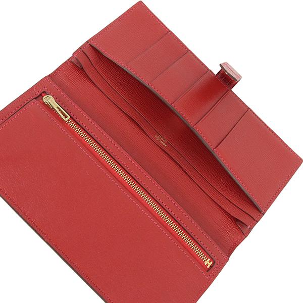 Bearn エルメス 財布 ベアンスフレ アリゲーター リセ レッド系 1126