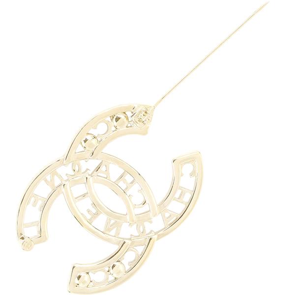 CHANEL シャネル ブローチ CC CHANELロゴ ゴールド ストラス CHANEL シャネル ブローチ CC CHANELロゴ ゴールド ストラス