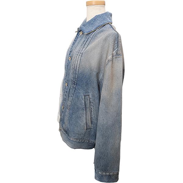 LOEWE（ロエベ） グラデーションデニムジャケット ブルー ホワイト