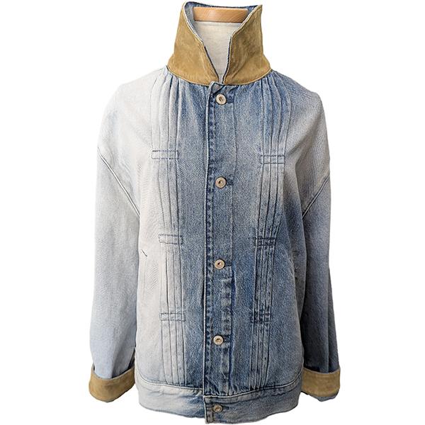 LOEWE（ロエベ） グラデーションデニムジャケット ブルー ホワイト