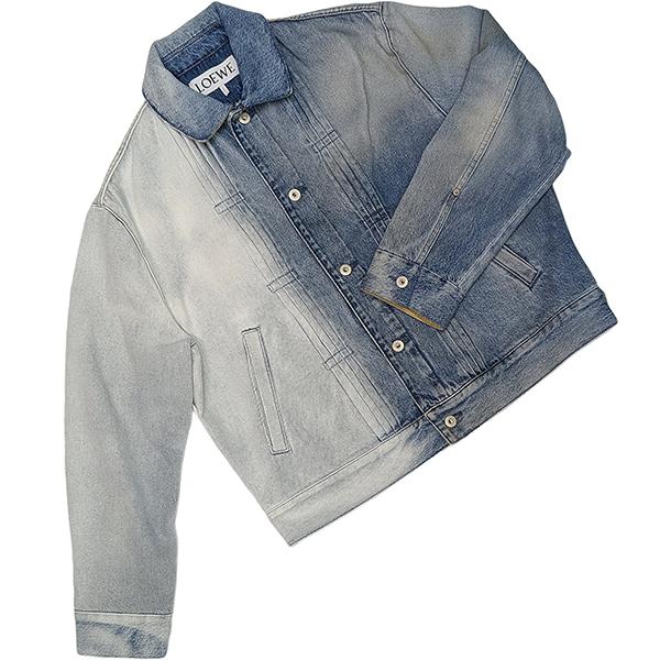 LOEWE（ロエベ） グラデーションデニムジャケット ブルー ホワイト