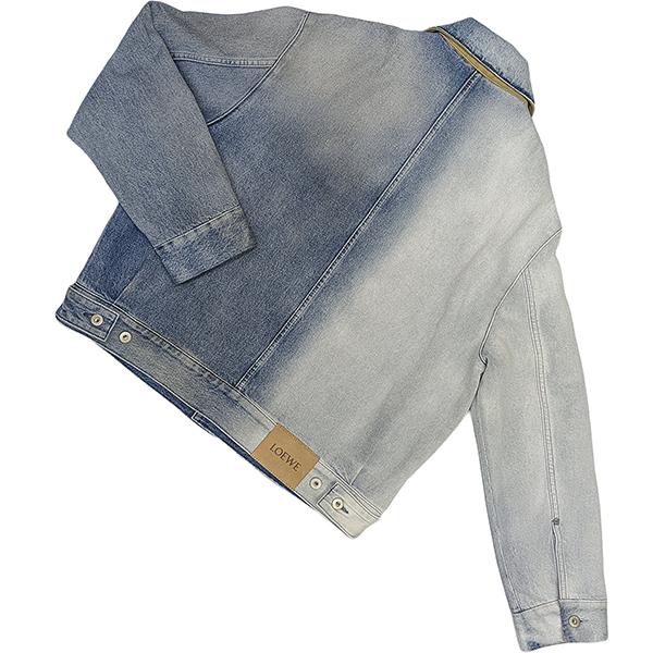 LOEWE（ロエベ） グラデーションデニムジャケット ブルー ホワイト