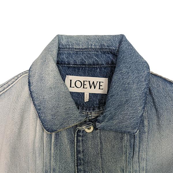LOEWE（ロエベ） グラデーションデニムジャケット ブルー ホワイト