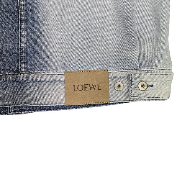 LOEWE（ロエベ） グラデーションデニムジャケット ブルー ホワイト